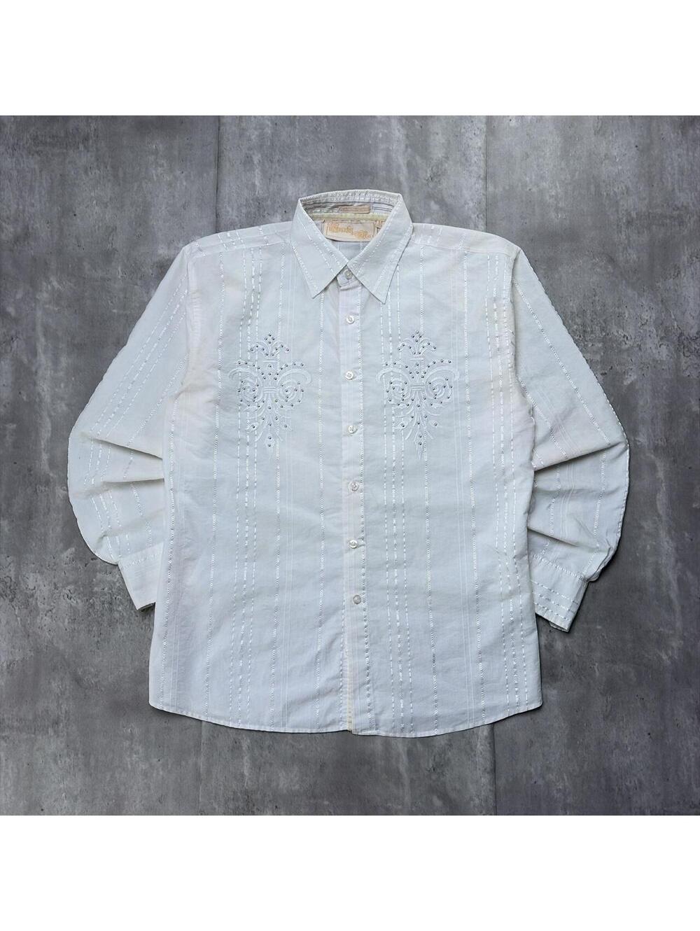 Y2K Franky Max Grunge Gothic Embroidered Skater Long Sleeve Button Up Shirt